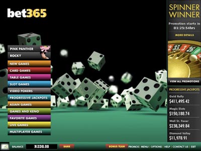Bet365 Casino Lobby