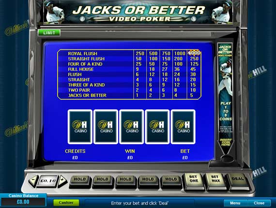 William Hill Jacks or Better